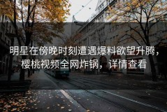 明星在傍晚时刻遭遇爆料欲望升腾，樱桃视频全网炸锅，详情查看