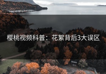 樱桃视频科普：花絮背后3大误区