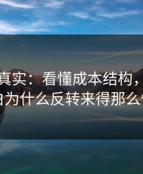 冷门但真实：看懂成本结构，你就明白为什么反转来得那么快