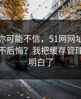 说出来你可能不信，51网网址到底怎么用才不后悔？我把缓存管理这关踩明白了
