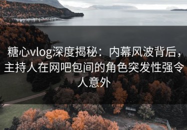 糖心vlog深度揭秘：内幕风波背后，主持人在网吧包间的角色突发性强令人意外
