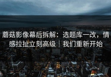 蘑菇影像幕后拆解：选题库一改，情感拉扯立刻高级｜我们重新开始