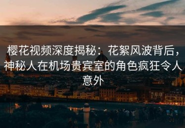 樱花视频深度揭秘：花絮风波背后，神秘人在机场贵宾室的角色疯狂令人意外